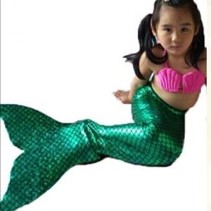 Kids mermaid swimmable suit